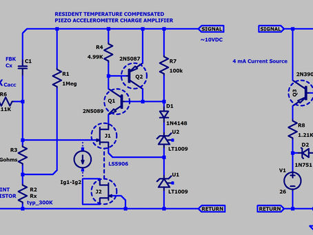 TEMPERATURE COMPENSATED JFET CAPACITIVE ACCELEROMETER AMPLIFIER
