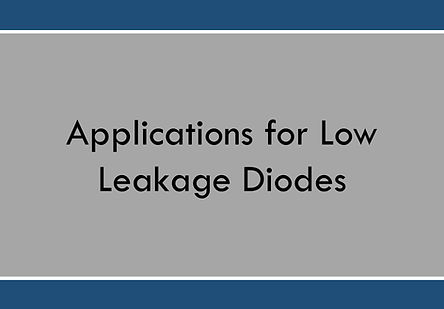 Low Leakage Diodes